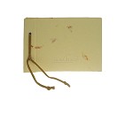 handgeschept fotoboek, klein, bloemen op creme